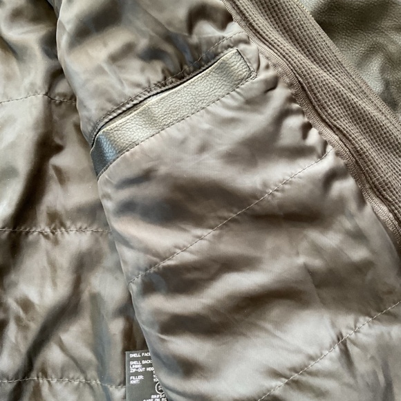 NWT GIII SEAN JOHN Mens XXL Brown Faux Leather Removable Hooded Bib Lined Jacket - Picture 6 of 14